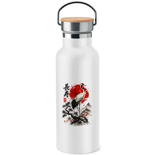 Eternal Crane (Edelstahl-Trinkflasche)