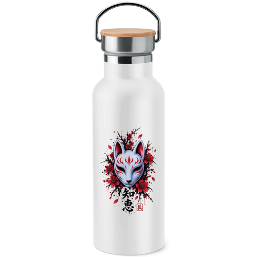 Kitsune Wisdome (Edelstahl-Trinkflasche)