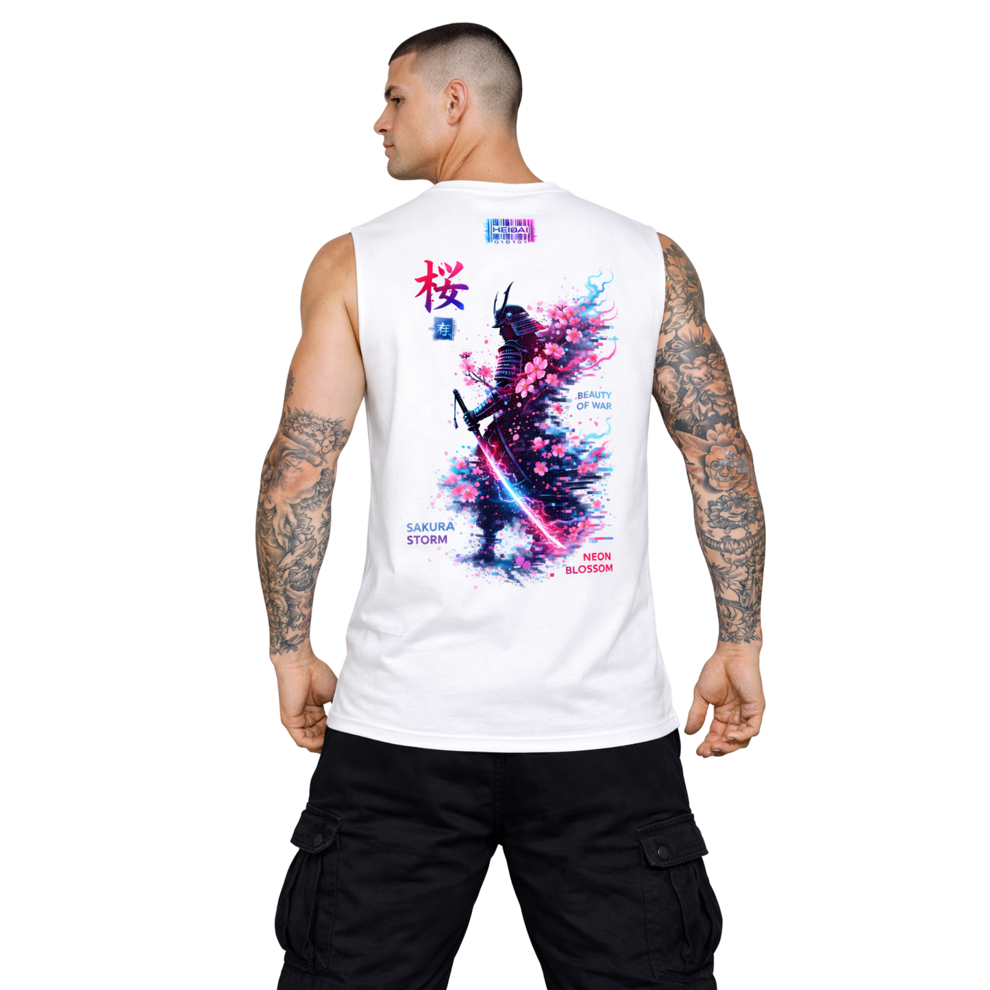 Sakura Storm Sleeveless Oversized Tee