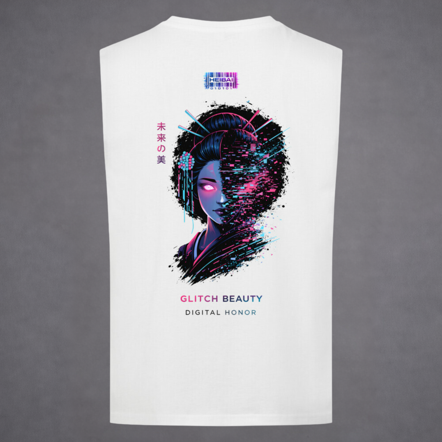 Glitch Beauty Sleeveless Oversized Tee