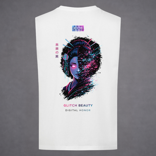 Glitch Beauty Sleeveless Oversized Tee
