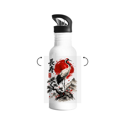 Eternal Crane (Edelstahl-Trinkflasche)