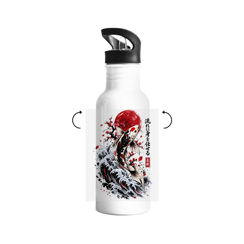 Flowing Koi (Edelstahl-Trinkflasche)