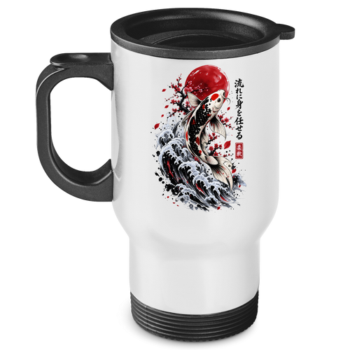Flowing Koi (Edelstahl-Thermobecher)