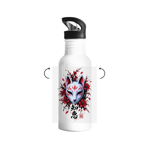 Kitsune Wisdom (Edelstahl-Trinkflasche)