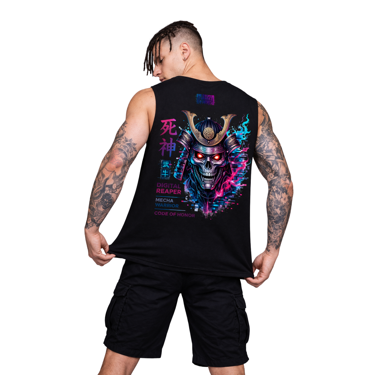 Digital Reaper Sleeveless Oversized Tee