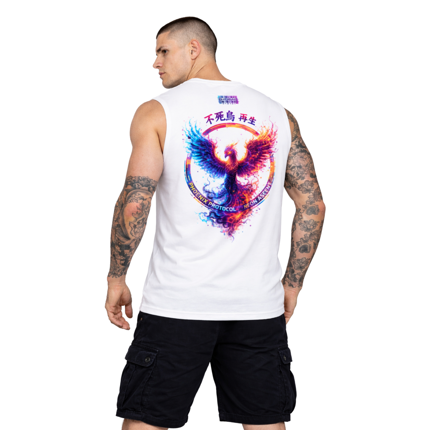 Phoenix Protocol Sleeveless Oversized Tee
