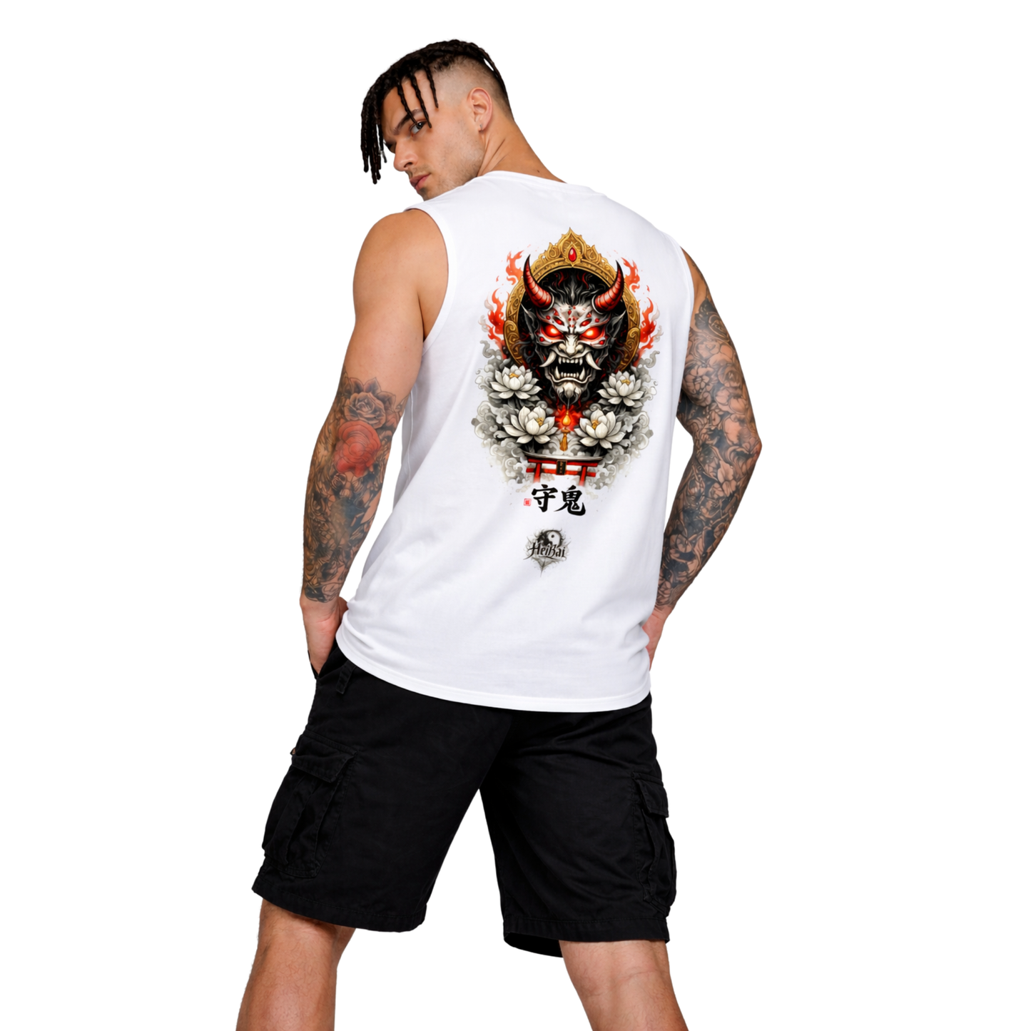 Temple Guardian Sleeveless Oversized Tee