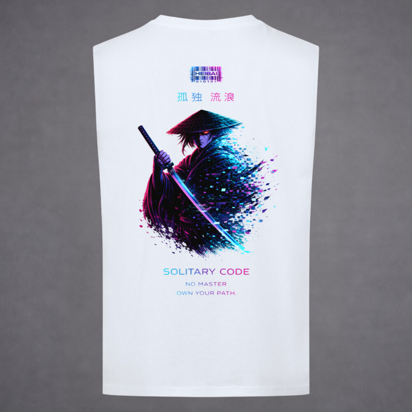 Solitary Code Sleeveless Oversized Tee