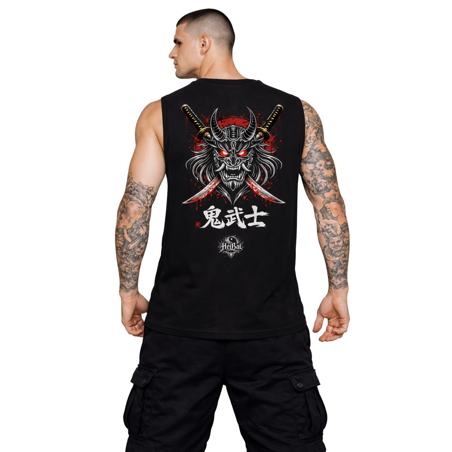 Oni Warrior Sleeveless Oversized Tee