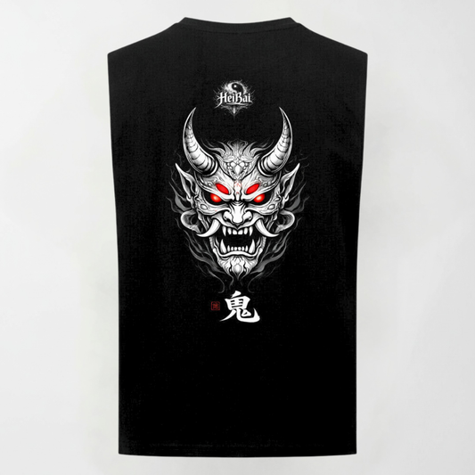 Demon Skull Sleeveless Oversized Tee