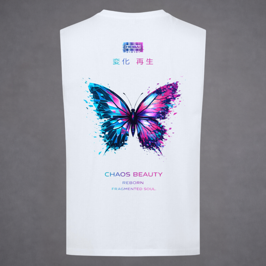Chaos Beauty Sleeveless Oversized Tee