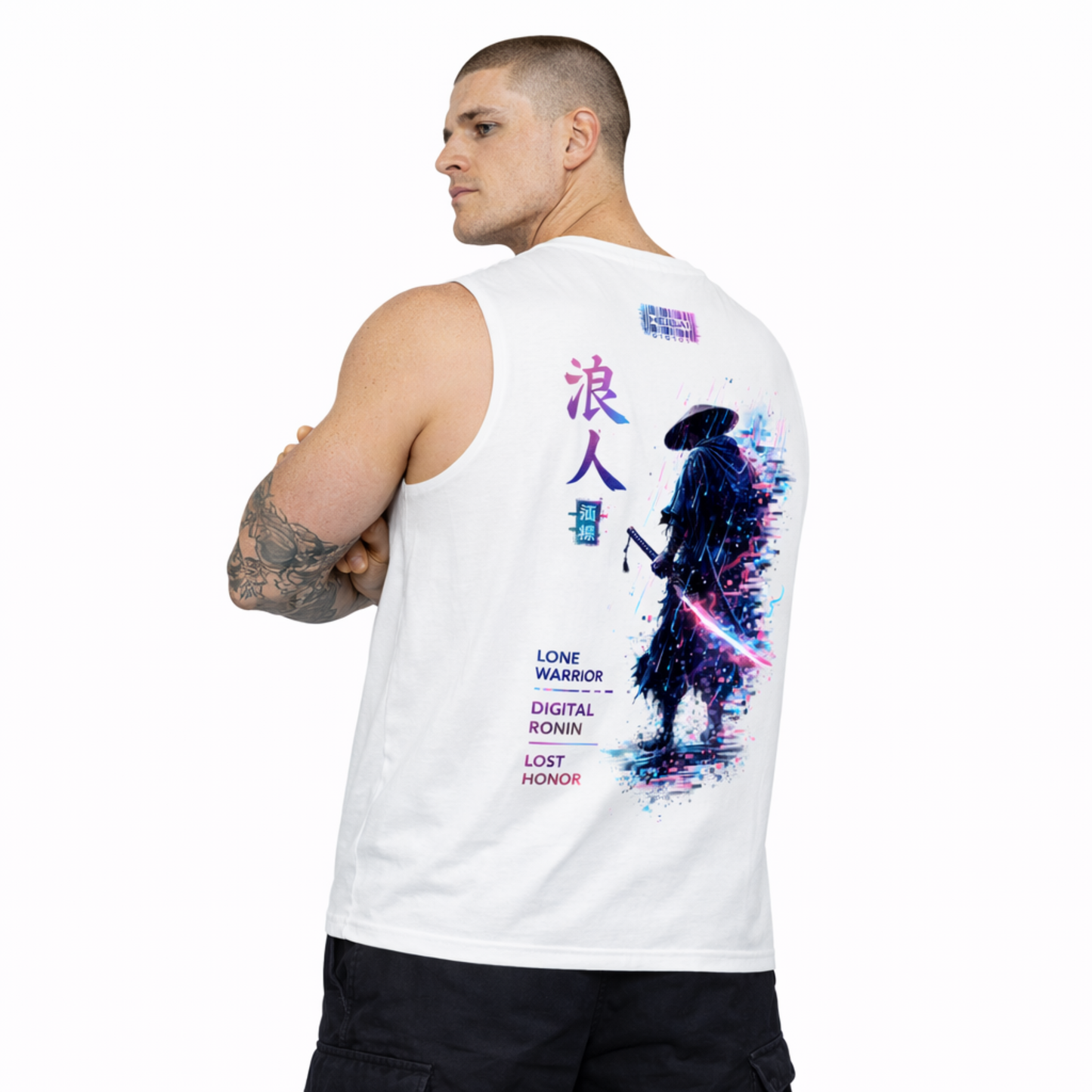 Digital Ronin Sleeveless Oversized Tee