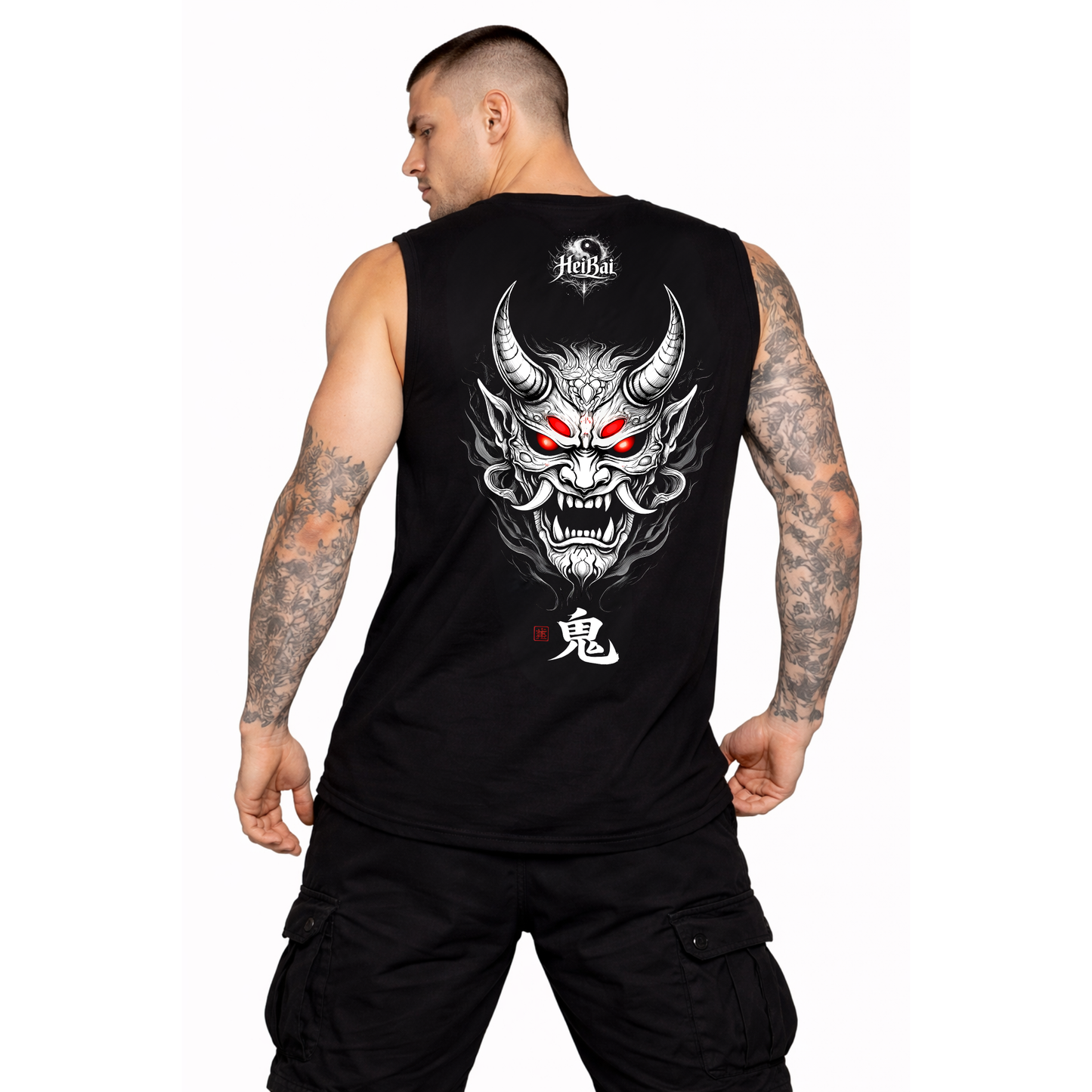 Demon Skull Sleeveless Oversized Tee