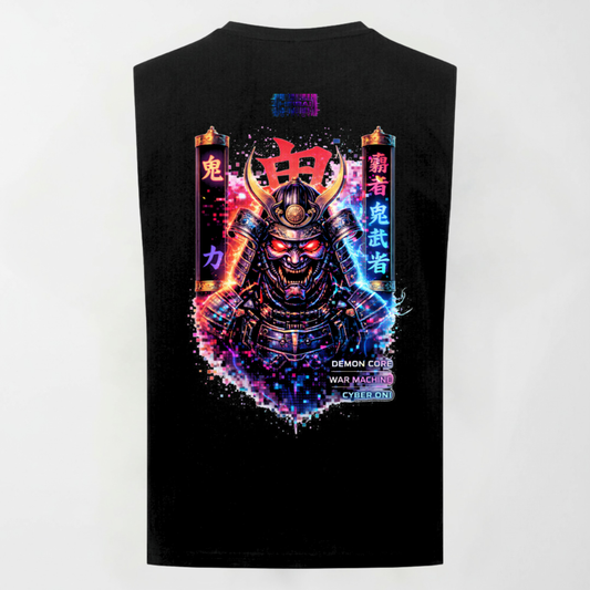 Cyber Oni War Machine Sleeveless Oversized Tee